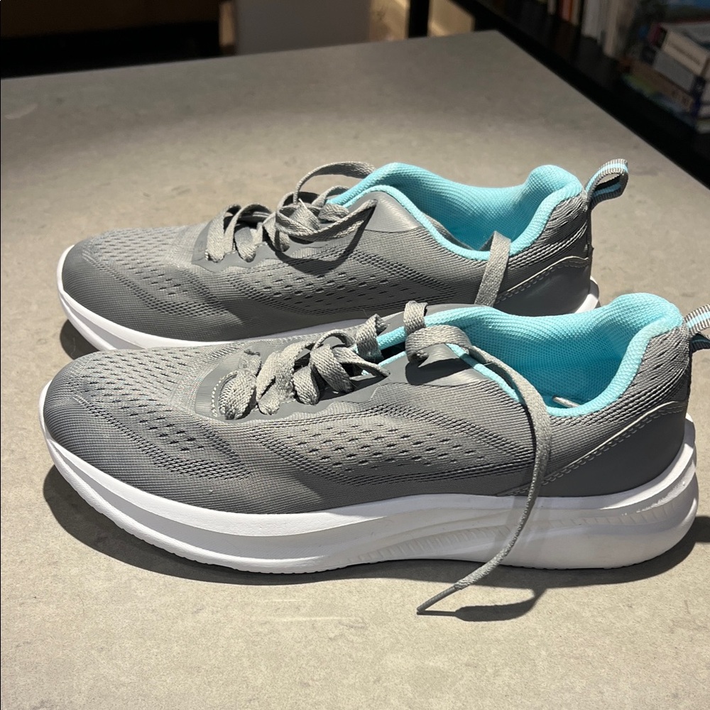 Athletic Works Women's Gray and Teal Athletic Shoes